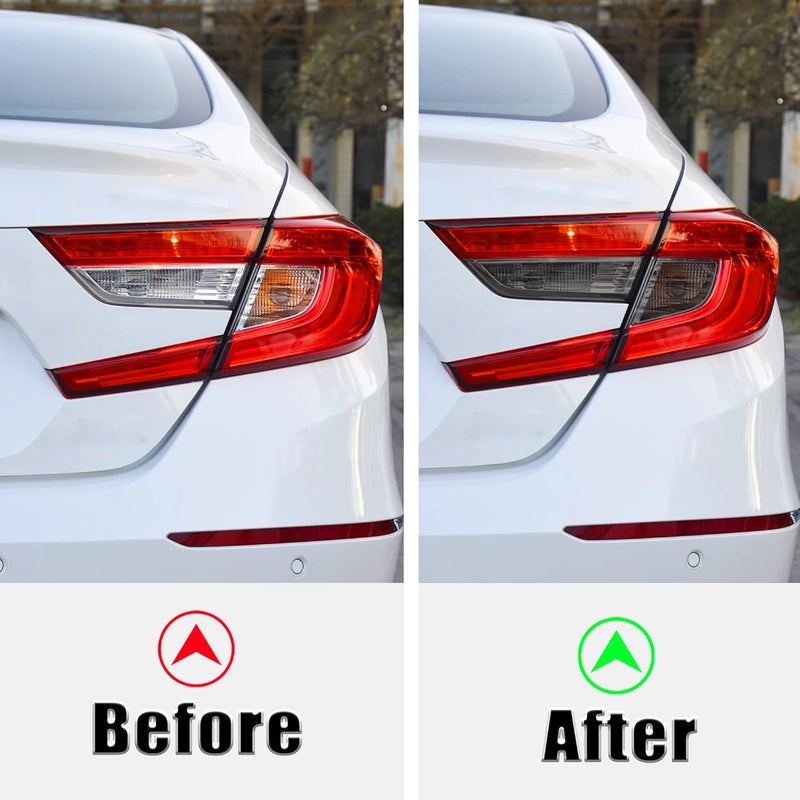 TOMALL Vinyl Smoke Tint Turn Signal Reverse Light Films Compatible with Honda 10th Accord 2018-2020 PreCut Car Tail Light Transmission Stickers Exterior Decoration (35% Light Black) - Image 4