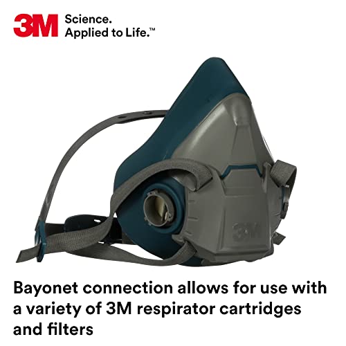 3M Rugged Comfort Half Facepiece Reusable Respirator 6503, NIOSH, Cool Flow Valve Helps Reduce Heat and Moisture, Silicone Faceseal Provides a Firm Seal, Welding, Sanding, Cleaning, Grinding, Large - Image 3