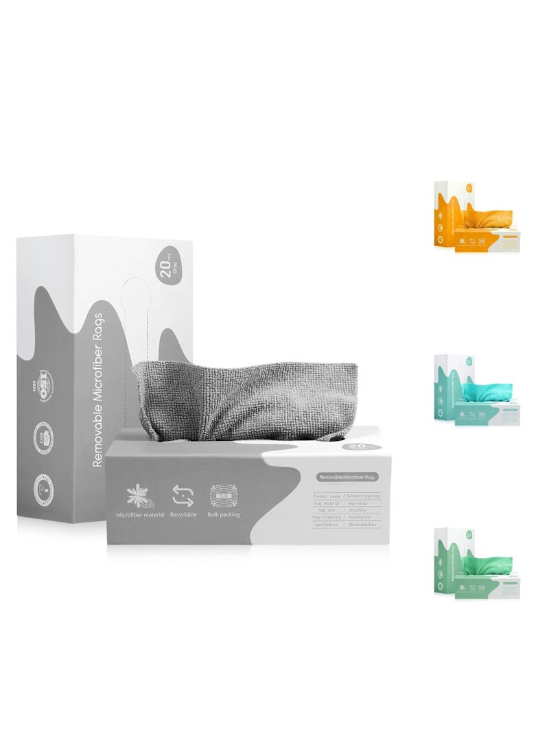 20 قطعة قماش للتنظيف مايكروفايبر فاخر ، مناديل قابلة لإعادة الاستخدام، فوطة ، منتجات العناية بالسيارات، سهلة - Image 2