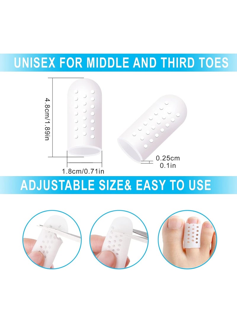 10 Pack Silicone Small Toe Protector Caps, Flexible Foot Skin Protection Cushions, Relieve Pain from Corn Blister Callus Ingrown Toenails - Image 5