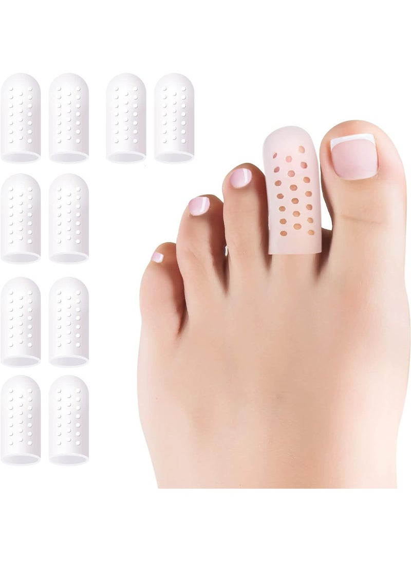 10 Pack Silicone Small Toe Protector Caps, Flexible Foot Skin Protection Cushions, Relieve Pain from Corn Blister Callus Ingrown Toenails - Image 1