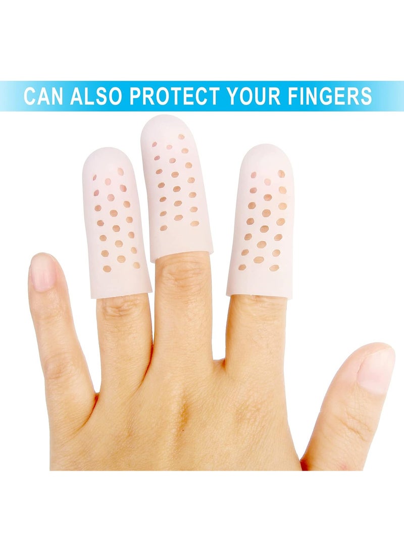 10 Pack Silicone Small Toe Protector Caps, Flexible Foot Skin Protection Cushions, Relieve Pain from Corn Blister Callus Ingrown Toenails - Image 3