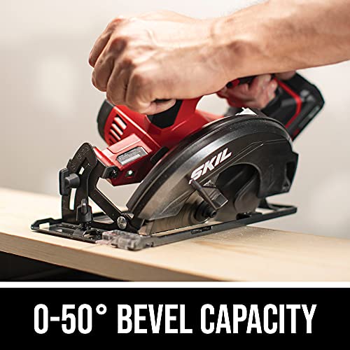 SKIL 20V 6-1/2 Inch Cordless Circular Saw Includes 2.0Ah PWR CORE 20 Lithium Battery and Charger - CR540602 - Image 5