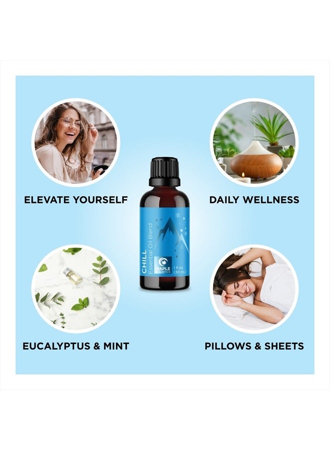 Maple Holistics Mint Essential Oil Blend for Diffuser - Refreshing Mint Oil Diffuser Essential Oils with Cooling Peppermint Spearmint Bergamot and Eucalyptus Oils - Pure Aromatherapy Oils for Diffuser Mint Blend - Image 4