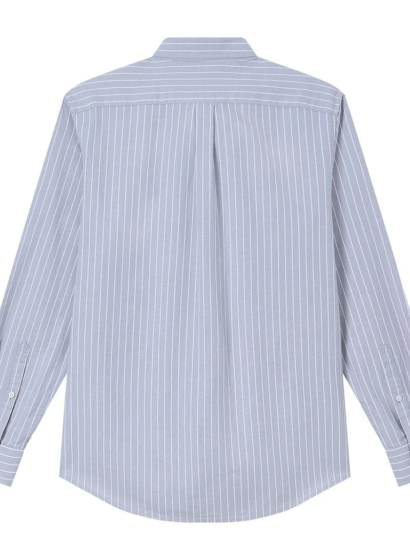 GIORDANO  Men’s Cotton Slim Oxford Shirt with Embroidery for Men | Best Price UAE