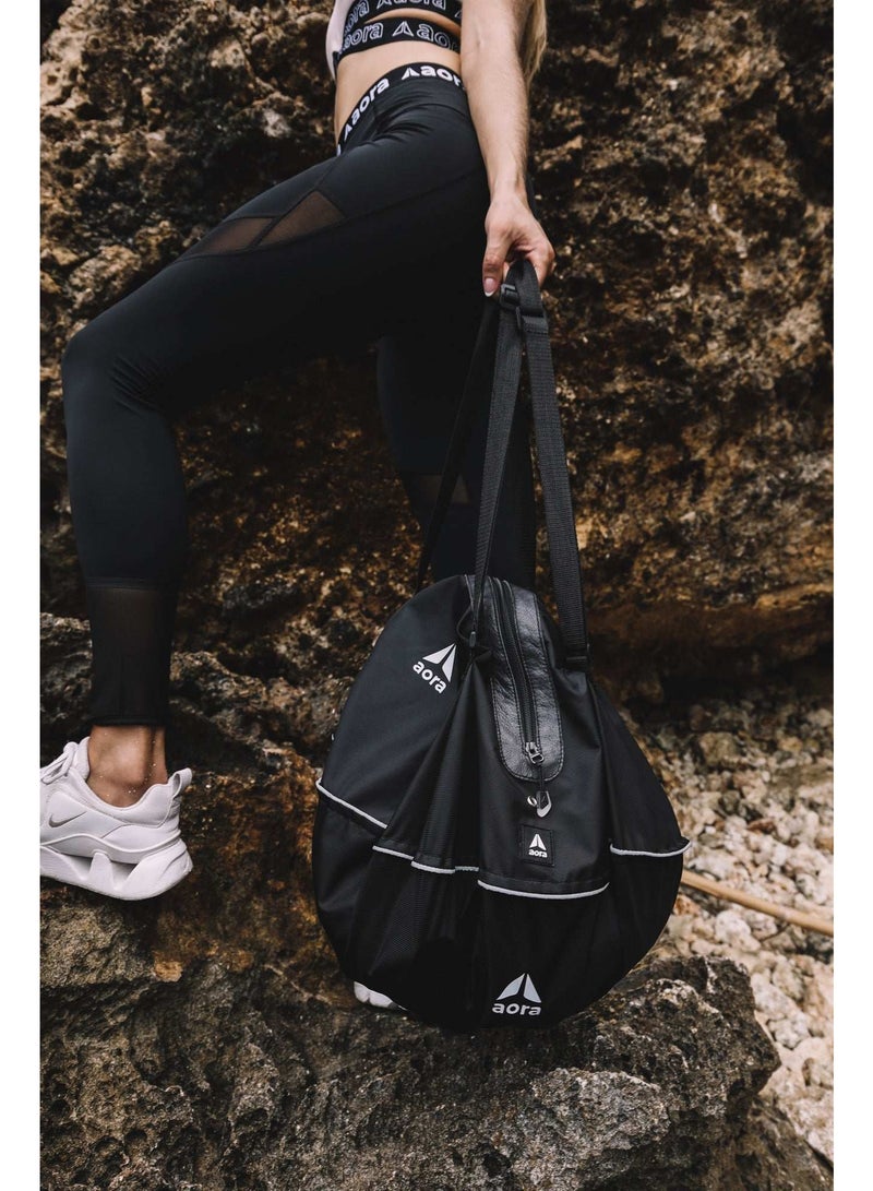 AORA Sphere Gym Bag – Premium Water-Resistant Large Capacity Sports Tote with Multi-Pockets, Lightweight Fitness & Travel Bag for Women & Men – Black - Image 5