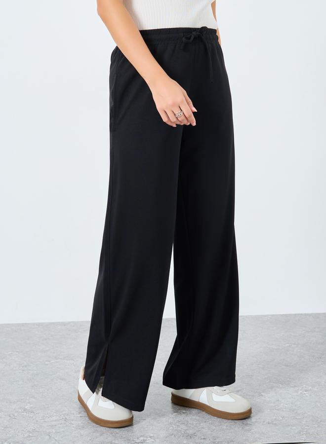 Styli Wide Leg Jogger Pants with Side Slit Casual Loose Fit Lounge Sweatpants for Women Everyday Wear Home Use - Image 5