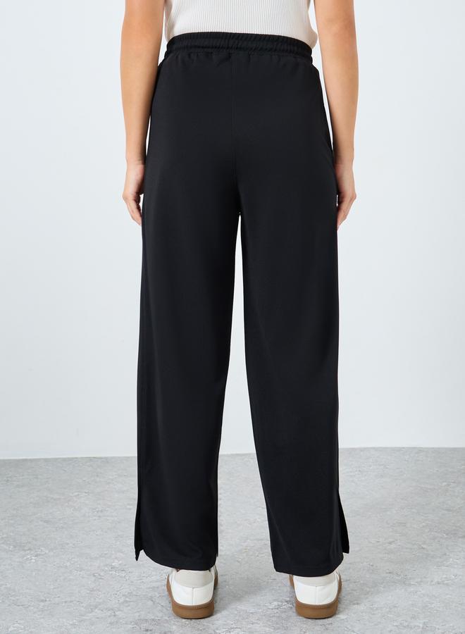 Styli Wide Leg Jogger Pants with Side Slit Casual Loose Fit Lounge Sweatpants for Women Everyday Wear Home Use - Image 4
