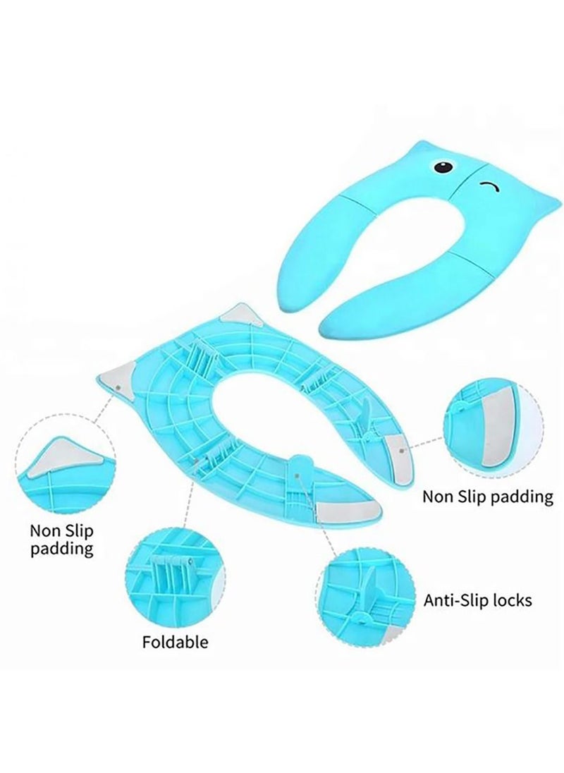 General Foldable Non-Slip Potty Training Toilet Seat Cover for Boys Girls, Baby Kids with Drawstring Bag  - Image 3
