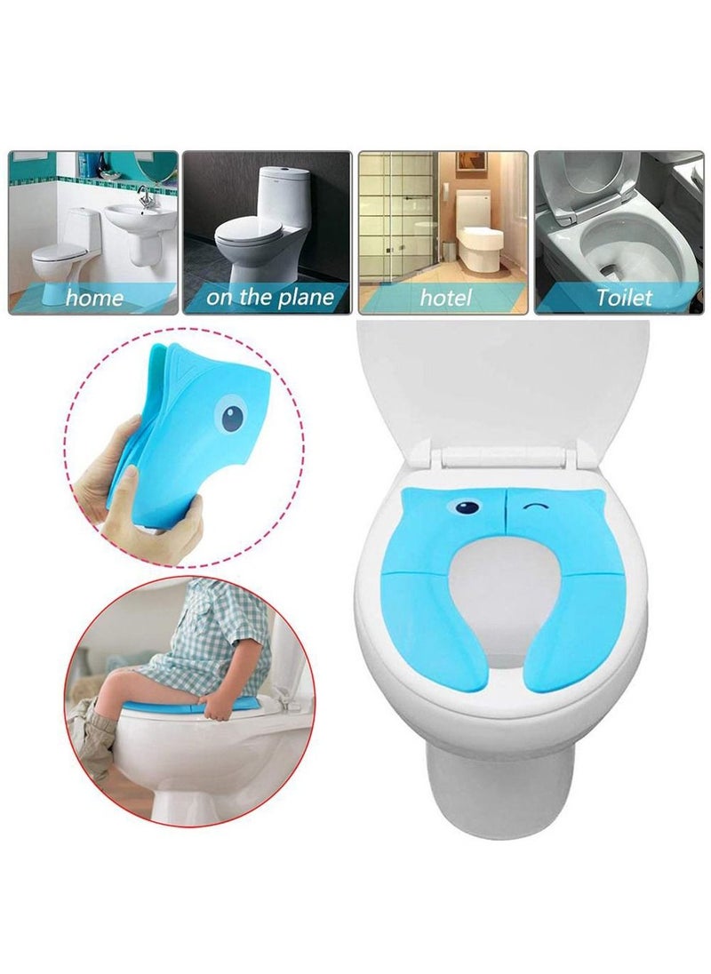 General Foldable Non-Slip Potty Training Toilet Seat Cover for Boys Girls, Baby Kids with Drawstring Bag  - Image 4