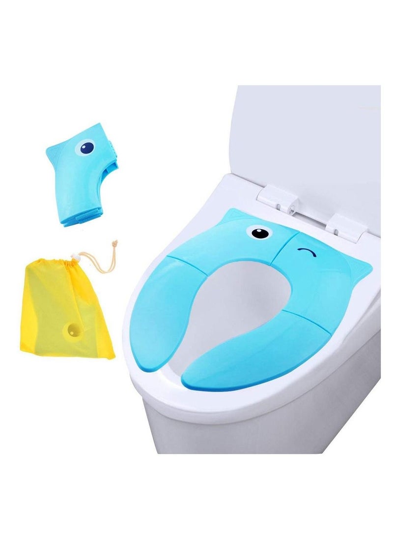 General Foldable Non-Slip Potty Training Toilet Seat Cover for Boys Girls, Baby Kids with Drawstring Bag  - Image 2