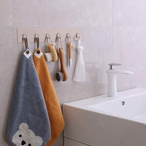 Elvana Magic Sticker Series Chrome Plated Metal Self Adhesive Bathroom Towel Hanger Hook Rail - Image 3