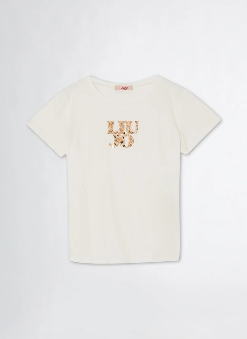 Liu Jo T-shirt with logo and sequins