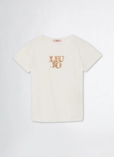 Liu Jo T-shirt with logo and sequins