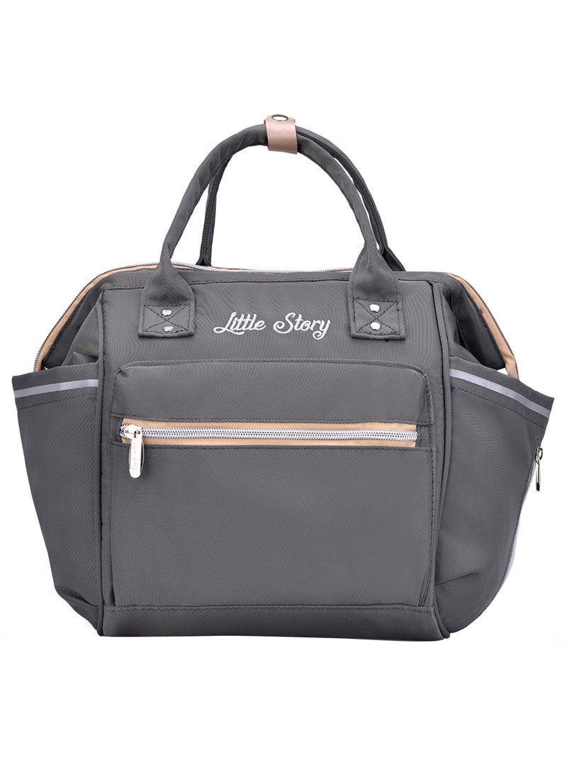 Little Story - Ace Diaper Bag - Grey - Image 1
