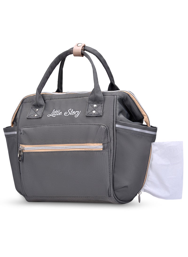 Little Story - Ace Diaper Bag - Grey - Image 1