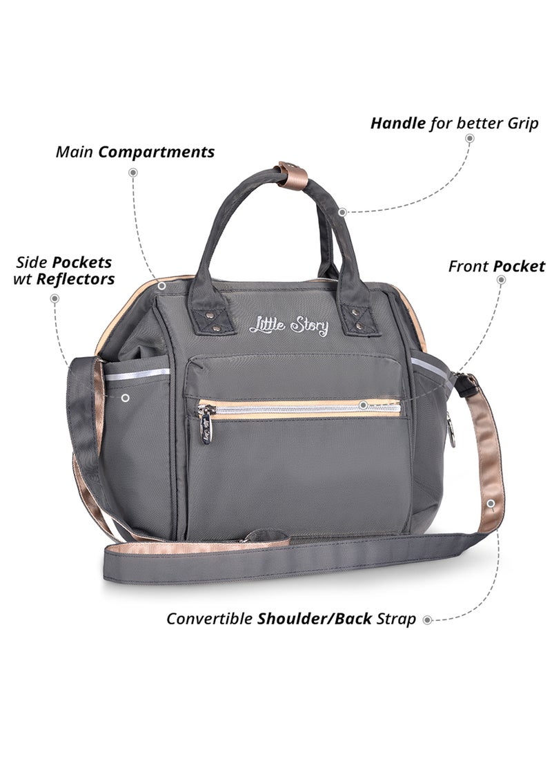 Little Story - Ace Diaper Bag - Grey - Image 1