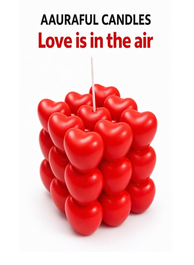 AAURAFUL Valentine’s Day Heart Bubble Candle - Romantic Love Decor Scented Candle for Couples | Heart Shape Gift Candle for Anniversary, Proposal & Home Decoration (Pack of 1) - Image 4