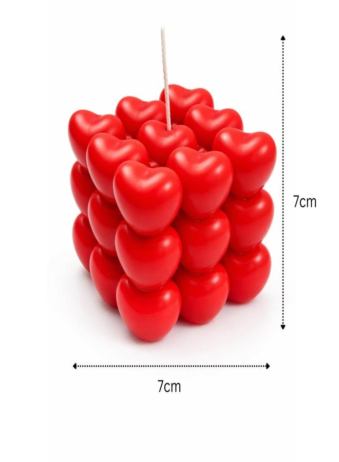 AAURAFUL Valentine’s Day Heart Bubble Candle - Romantic Love Decor Scented Candle for Couples | Heart Shape Gift Candle for Anniversary, Proposal & Home Decoration (Pack of 1) - Image 3