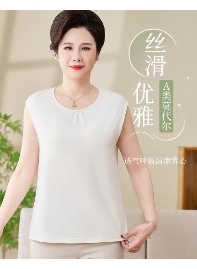 Hengyuanxiang Mom'S Wear [Class A Modal Vest] - Loose-Fit Large Size Undershirt For Middle-Aged And Elderly Women, Base Layer T-Shirt, Inner Wear Vest - Image 1