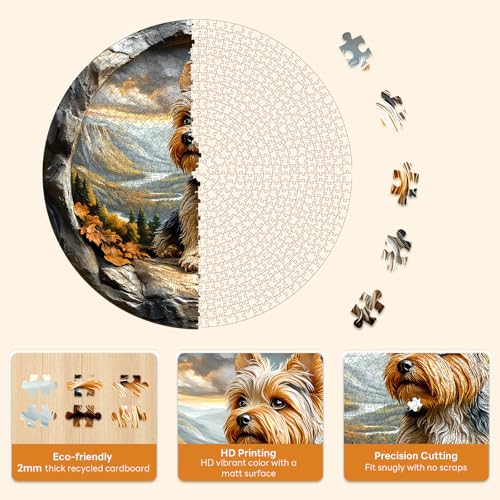 Masseruon 1000 Piece Puzzle for Adults 266 266in Yorkshire Puzzle for Adults 1000 Pieces Flat Puzzles with 3D Visual Effect When Completed Adult Puzzles Games - Image 5