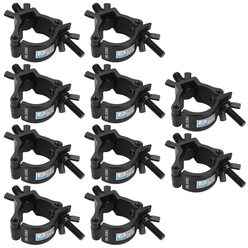 GBGS 10 Pack Black Truss ClampsAluminum Alloy DJ Light ClampFits OD 2 Inch Truss for Stage Lighting Projector Par LightsMax Load 220lbTUV Certificated ID1111246880