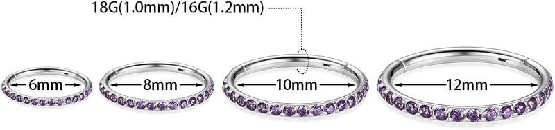 FUNLMO Store 20G 18G 16G 12G Nose Ring Hoop Conch Rook Daith Helix Tragus Piercing Jewelry 316L Surgical Steel Cartilage Earring Conch Hoop Earring Septum Jewelry Belly Lip Ring 5mm to 14mm - Image 2