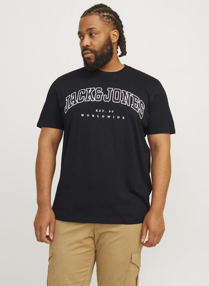 JACK & JONES Casual Crew Neck Regular Fit Plus size T-Shirt - Image 1