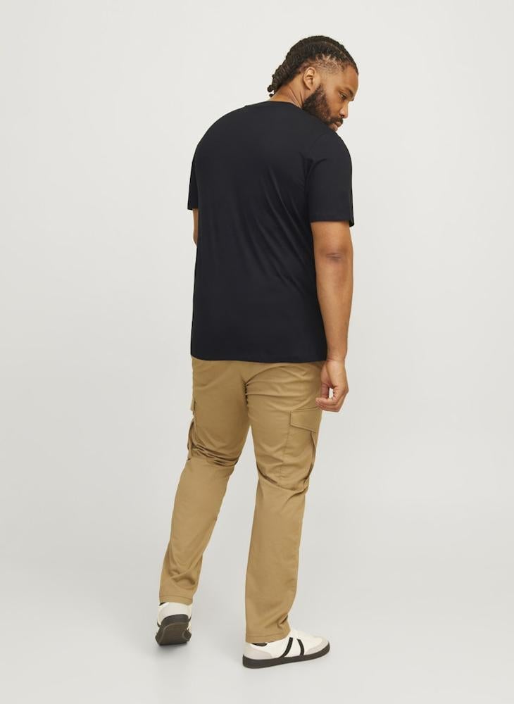 JACK & JONES Casual Crew Neck Regular Fit Plus size T-Shirt - Image 2