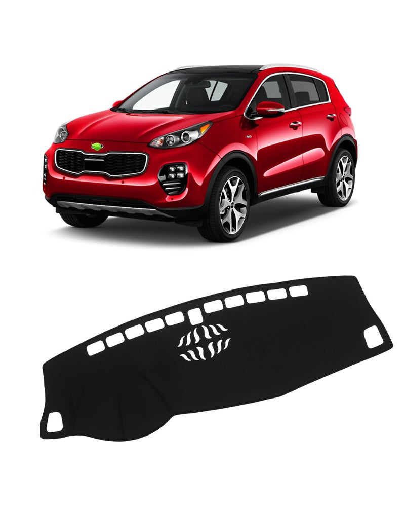 FIILINES Dash Cover for Kia Sportage 20172022 Dashboard Mat Cover Sunshade Nonslip Mesh Protector No Glare Sportage Accessories Dash Cover Black