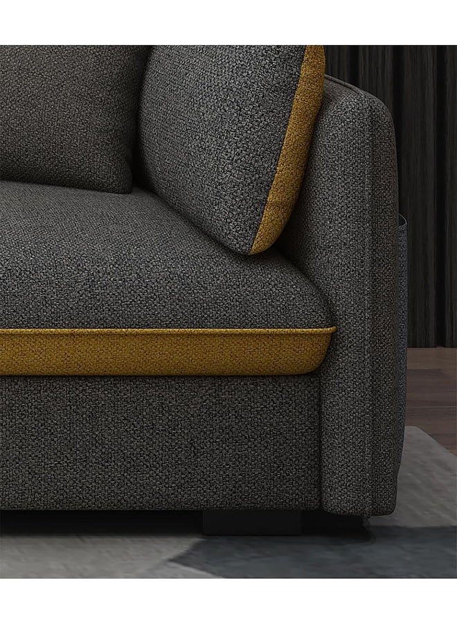 Generic Poppins HOME Modern Sofa Living Room Arm Corner Sectional Mid Century Mini Loveseat Couch Accent Beds Faux Sofa Inflavel Bedroom Furniture L Shape (Right, Fabric)  - Image 5