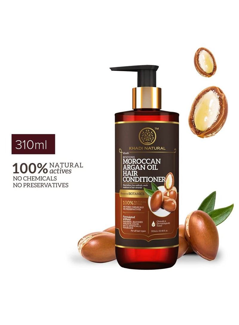 Khadi Natural Powered Botanica Moroccan Argan Oil Hair Conditioner Superior hair care Naturally shiny hair Suitable for all hair types 310 ml - Image 2