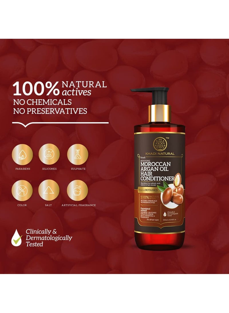 Khadi Natural Powered Botanica Moroccan Argan Oil Hair Conditioner Superior hair care Naturally shiny hair Suitable for all hair types 310 ml - Image 3