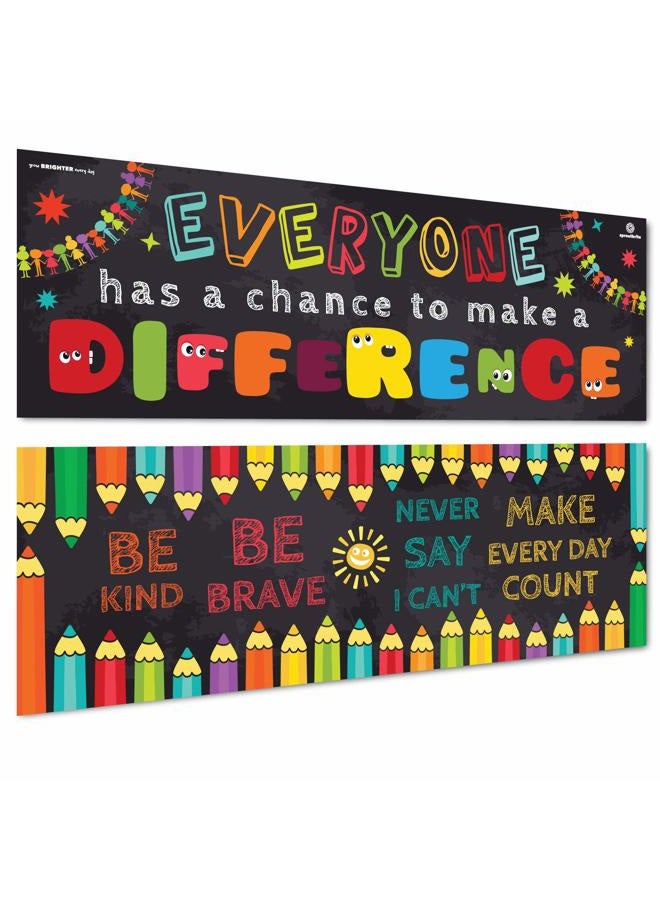 Sproutbrite Classroom Banner and Posters for Decorations - Educational, Motivational and Inspirational Growth Mindset for Teacher and Students - Image 1