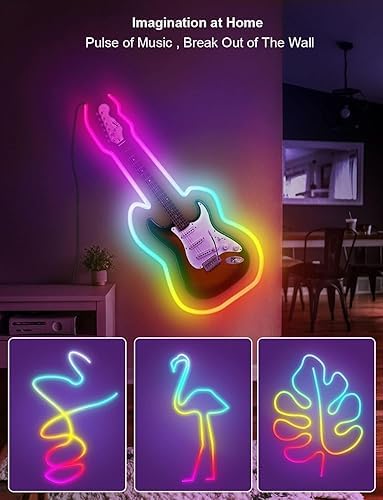 RIEO Hub RIEO 5 Meter RGB neon Light Strip with Mobile App and Remote Controlled Music Sync RGB Lights for Room DIY Design Multicolor led Strip Lights for tv Backlight Home Decoration Gaming  - Image 5