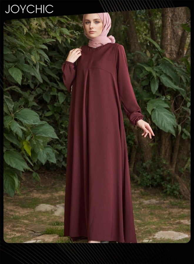 Joychic Women Chiffon Abaya Muslim Prayer Clothes Islamic Maxi Kaftan Elegant Loose Cardigan Islamic Kaftan without Hijab - Image 1