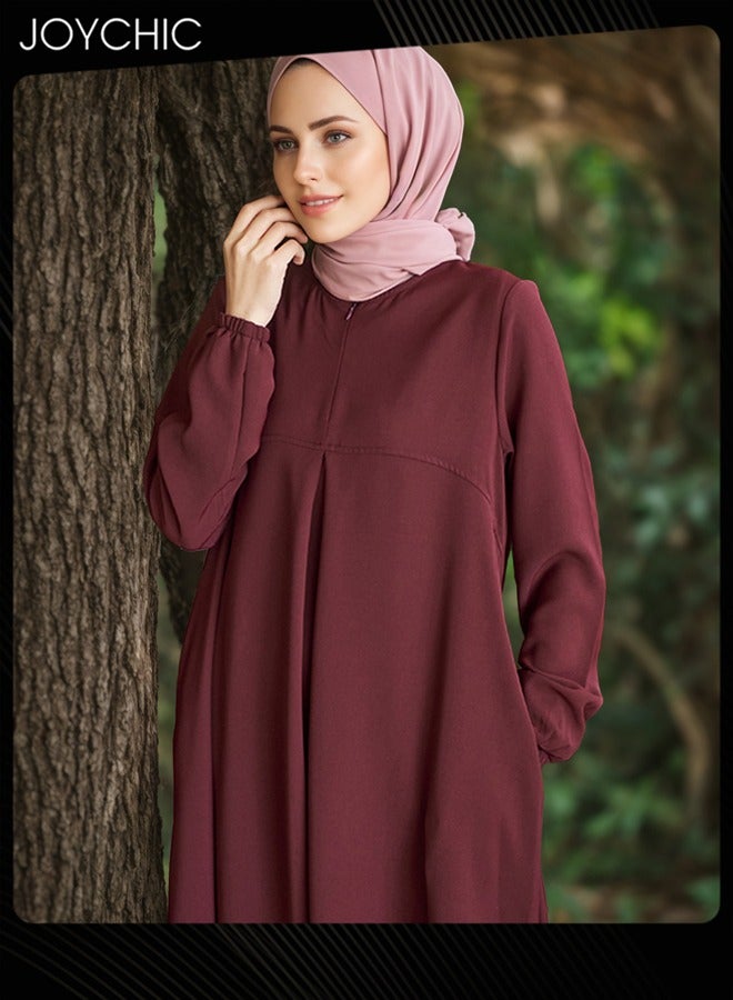 Joychic Women Chiffon Abaya Muslim Prayer Clothes Islamic Maxi Kaftan Elegant Loose Cardigan Islamic Kaftan without Hijab - Image 2