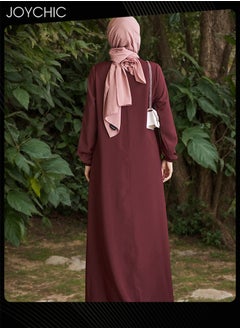 Joychic Women Chiffon Abaya Muslim Prayer Clothes Islamic Maxi Kaftan Elegant Loose Cardigan Islamic Kaftan without Hijab  - Image 3