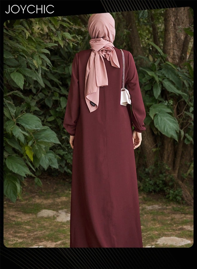 Joychic Women Chiffon Abaya Muslim Prayer Clothes Islamic Maxi Kaftan Elegant Loose Cardigan Islamic Kaftan without Hijab - Image 3