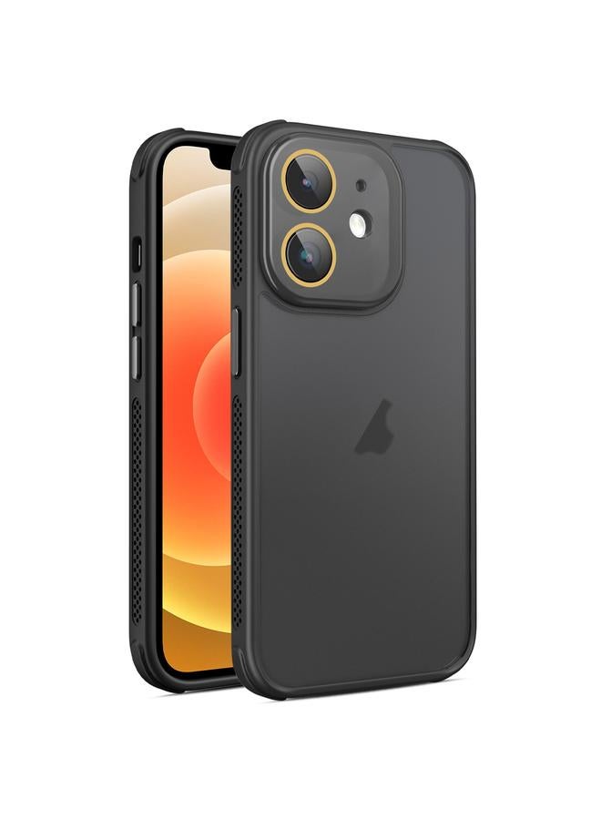 اس-توب جراب لهاتف iPhone 12 مصنوع من جلد جانبي مبرد مع غشاء عدسة - Image 1