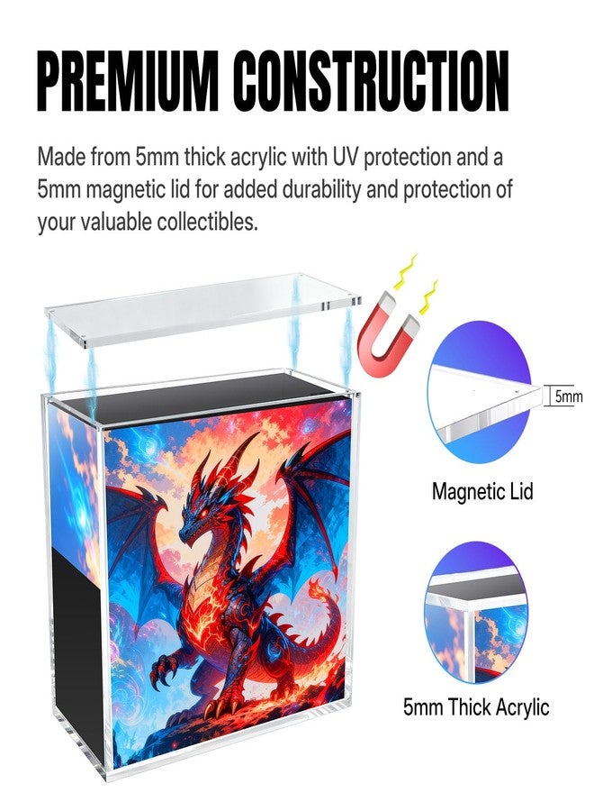 Wigearss Elite Trainer Box Acrylic Display Case – 5mm Thick Magnetic ETB Protector Box, UV-Resistant Crystal-Clear Acrylic Case for Elite Trainer Boxes, Dustproof & Stackable Collector Display - Image 5