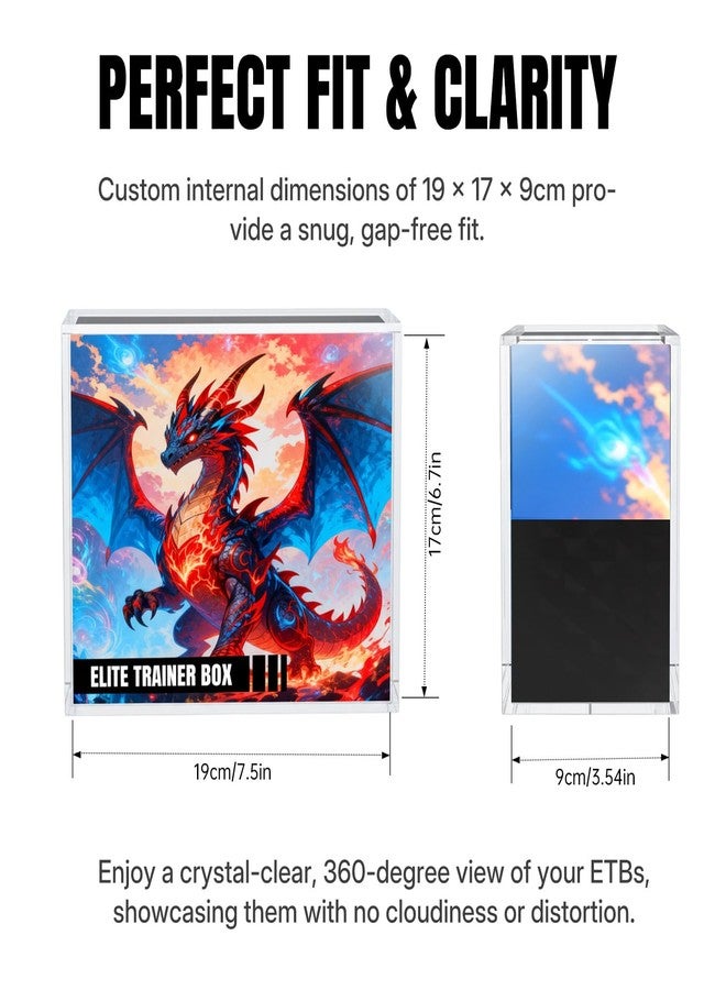 Wigearss Elite Trainer Box Acrylic Display Case – 5mm Thick Magnetic ETB Protector Box, UV-Resistant Crystal-Clear Acrylic Case for Elite Trainer Boxes, Dustproof & Stackable Collector Display - Image 4