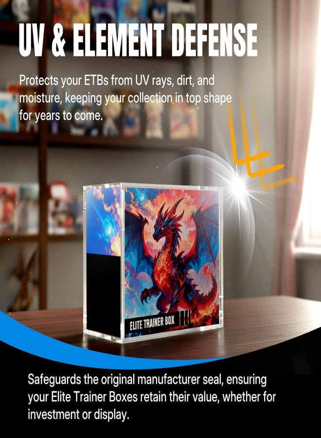 Wigearss Elite Trainer Box Acrylic Display Case – 5mm Thick Magnetic ETB Protector Box, UV-Resistant Crystal-Clear Acrylic Case for Elite Trainer Boxes, Dustproof & Stackable Collector Display - Image 3
