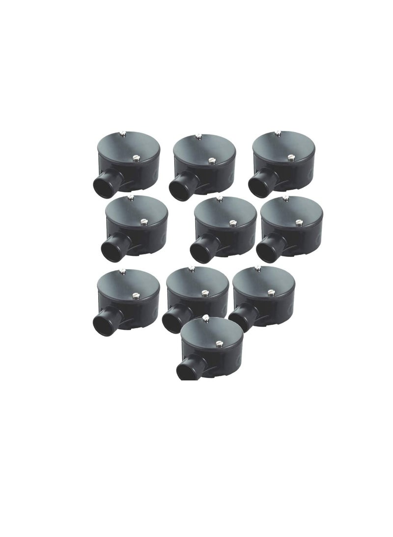PVC Electrical Conduit Pipe & Fittings for Indoor and Outdoor Electrical Wiring and Cabling (Pack of 10) (25mm, Junction 1 Way)  - Image 1