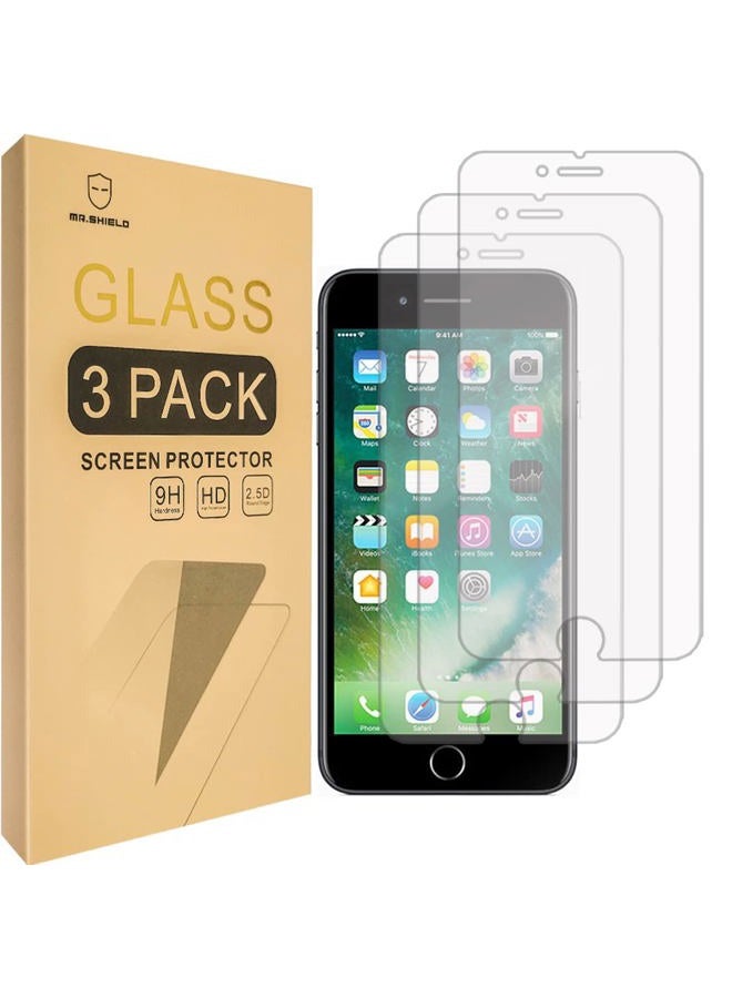 Mr Shield [3-Pack] - for iPhone 8 / iPhone 7 [Tempered Glass] Screen Protector [0.3mm Ultra Thin 9H Hardness 2.5D Round Edge] with Lifetime Replacement - Image 1