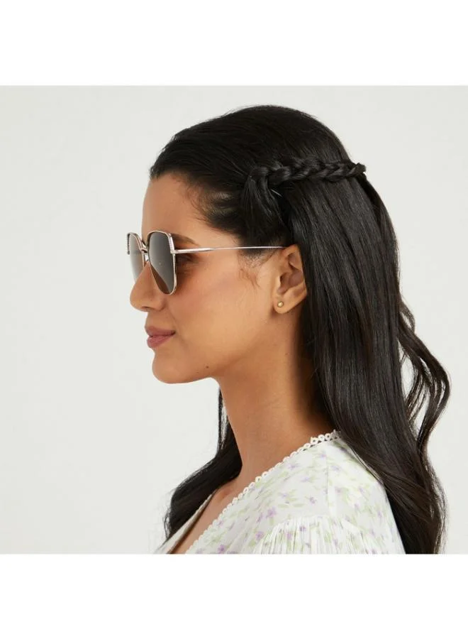 30Sundays SAGE Women Brown Sunglasses - Frame Material: Metal - Lens Color: Brown- Frame Color: Gold - Full Rim