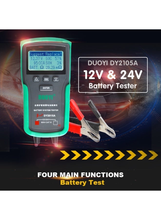 DUOYI DY2015A Car 12V 24V Digital CCA Load Battery Charging Digital Capacity Tester - Image 5
