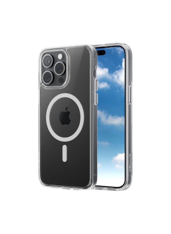 AKSESORY iPhone 15 Pro Clear Case 6.1 inch - Transparent Silicone Shockproof Protective Cover, Slim Lightweight Soft TPU, Anti Yellowing, Magnetic Charging Compatible, Durable Phone Case - Image 1