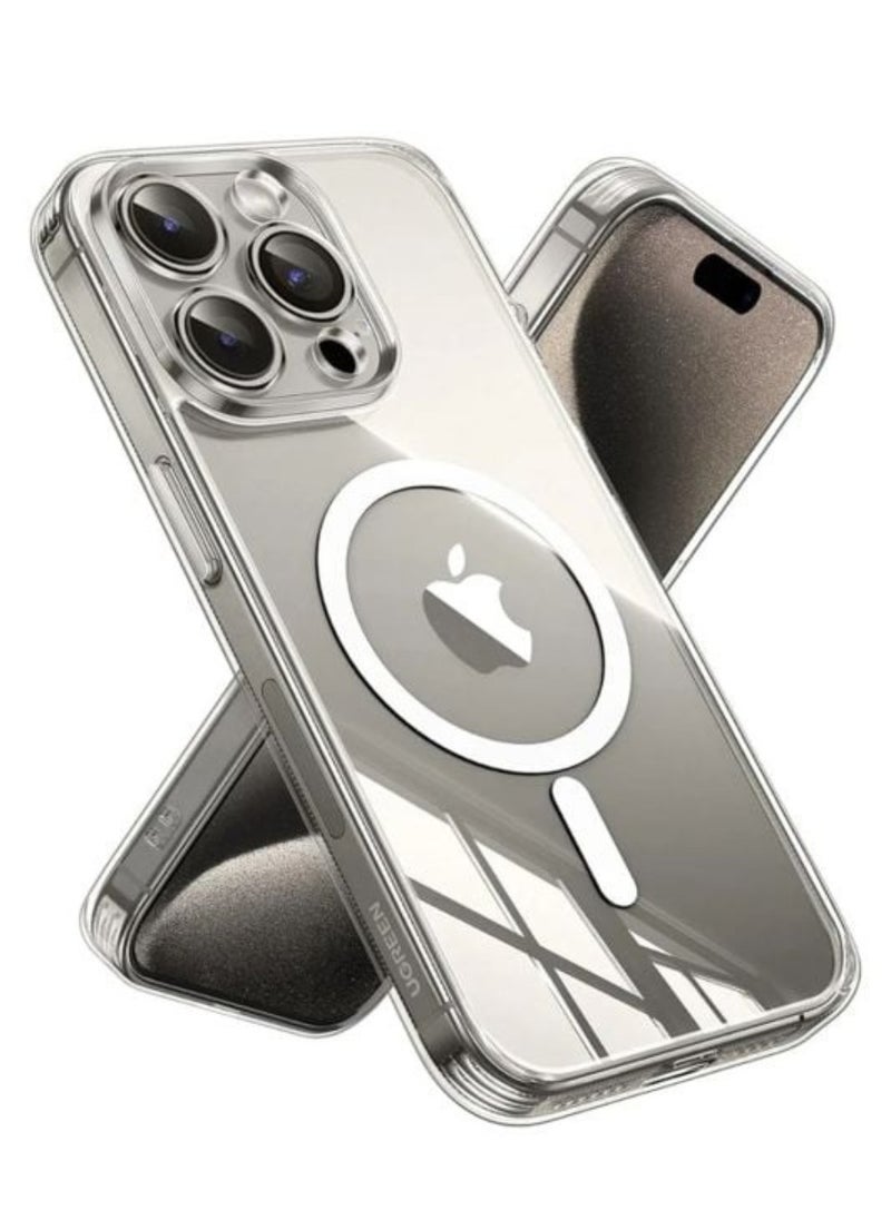 AKSESORY - iPhone 15 Pro MagSafe Clear Case Cover Strong & Durable (6.1") – Transparent & Sleek Design - Image 1