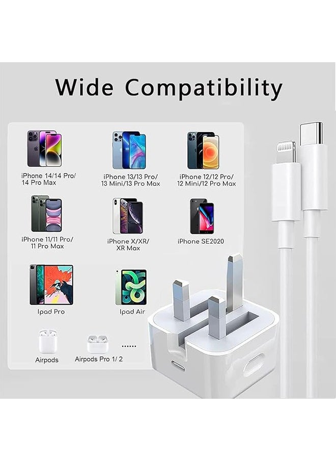 An - IPhone 35W Fast Charger with USB C to Lightning Cable, Fast Charger, Compatible with IPhone14 Pro/14 Pro Max/14 Plus/14/13/12/11/Xs - 1 Meter - Image 1